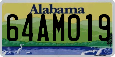 AL license plate 64AM019