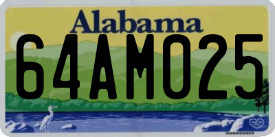 AL license plate 64AM025