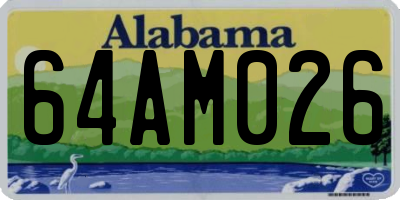 AL license plate 64AM026