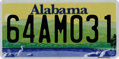AL license plate 64AM031