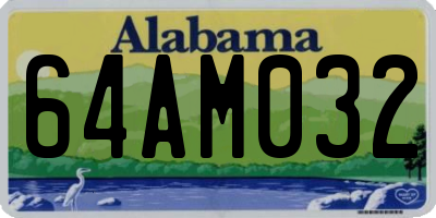 AL license plate 64AM032