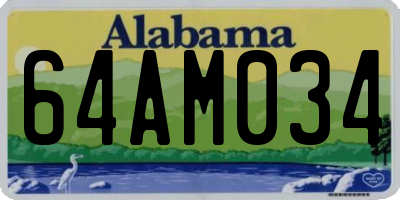 AL license plate 64AM034