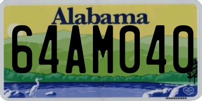 AL license plate 64AM040