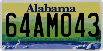 AL license plate 64AM043