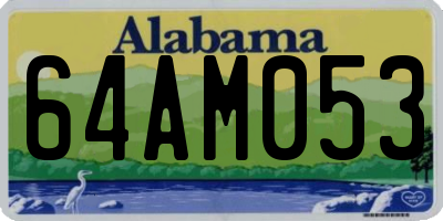 AL license plate 64AM053