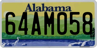 AL license plate 64AM058