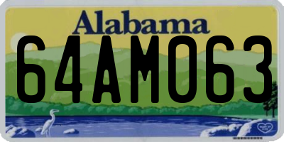 AL license plate 64AM063
