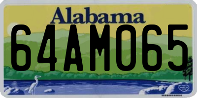 AL license plate 64AM065