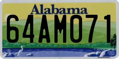 AL license plate 64AM071