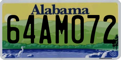 AL license plate 64AM072