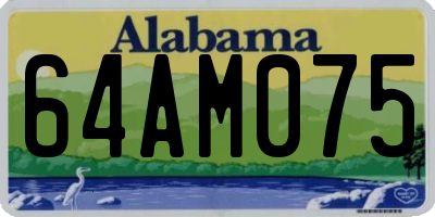 AL license plate 64AM075