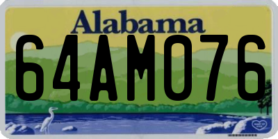 AL license plate 64AM076