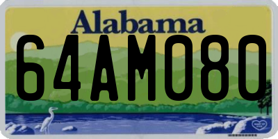 AL license plate 64AM080