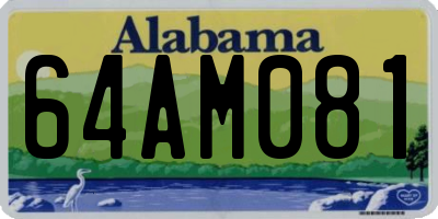 AL license plate 64AM081