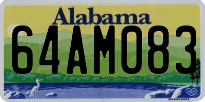AL license plate 64AM083