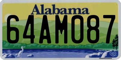 AL license plate 64AM087