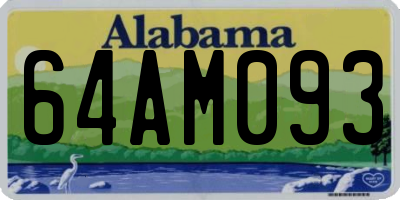 AL license plate 64AM093