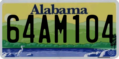 AL license plate 64AM104