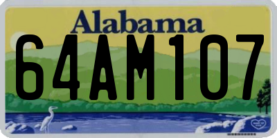 AL license plate 64AM107