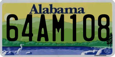 AL license plate 64AM108