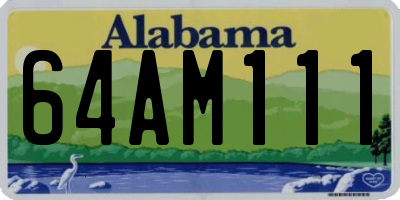 AL license plate 64AM111