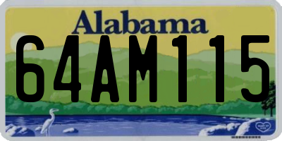 AL license plate 64AM115