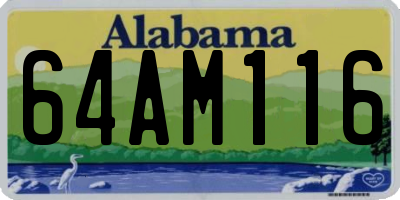 AL license plate 64AM116