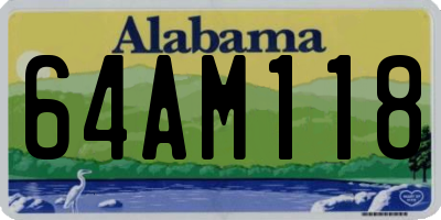 AL license plate 64AM118