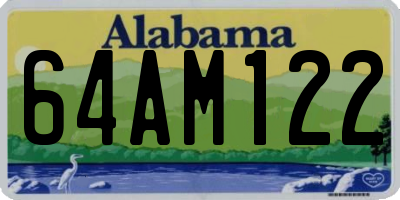 AL license plate 64AM122