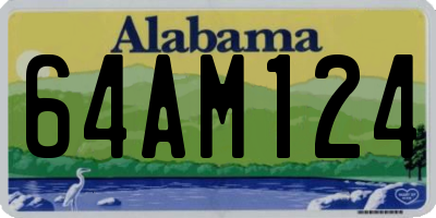 AL license plate 64AM124