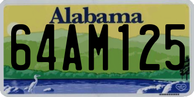 AL license plate 64AM125