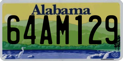 AL license plate 64AM129