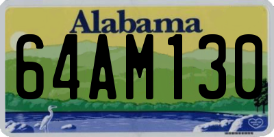 AL license plate 64AM130