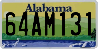 AL license plate 64AM131