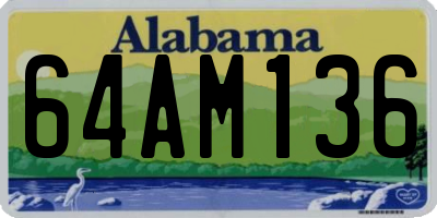 AL license plate 64AM136
