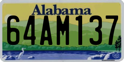 AL license plate 64AM137