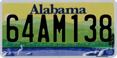 AL license plate 64AM138