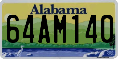 AL license plate 64AM140