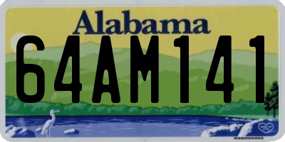 AL license plate 64AM141