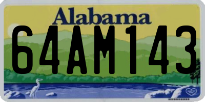 AL license plate 64AM143