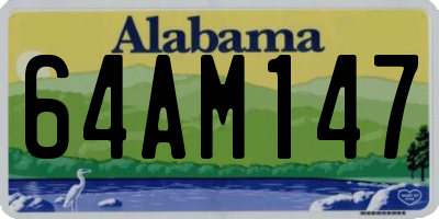 AL license plate 64AM147
