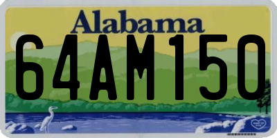 AL license plate 64AM150