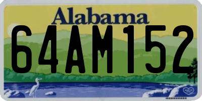 AL license plate 64AM152