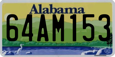 AL license plate 64AM153