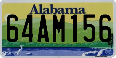 AL license plate 64AM156