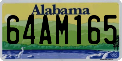 AL license plate 64AM165