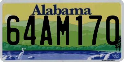 AL license plate 64AM170