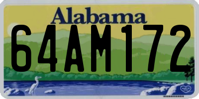 AL license plate 64AM172