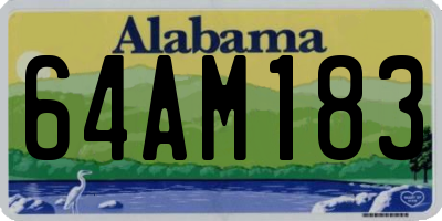 AL license plate 64AM183