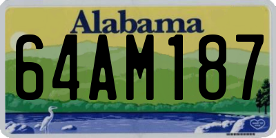 AL license plate 64AM187